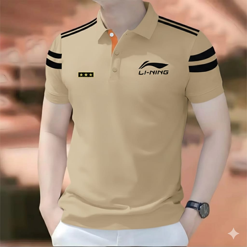 Super Premium PK Cotton Polo Shirt For Men's [3star Biscuit]