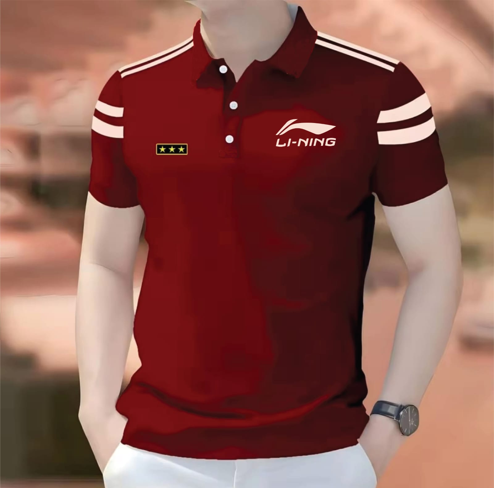 Super Premium PK Cotton Polo Shirt For Men's [3Star Merron]