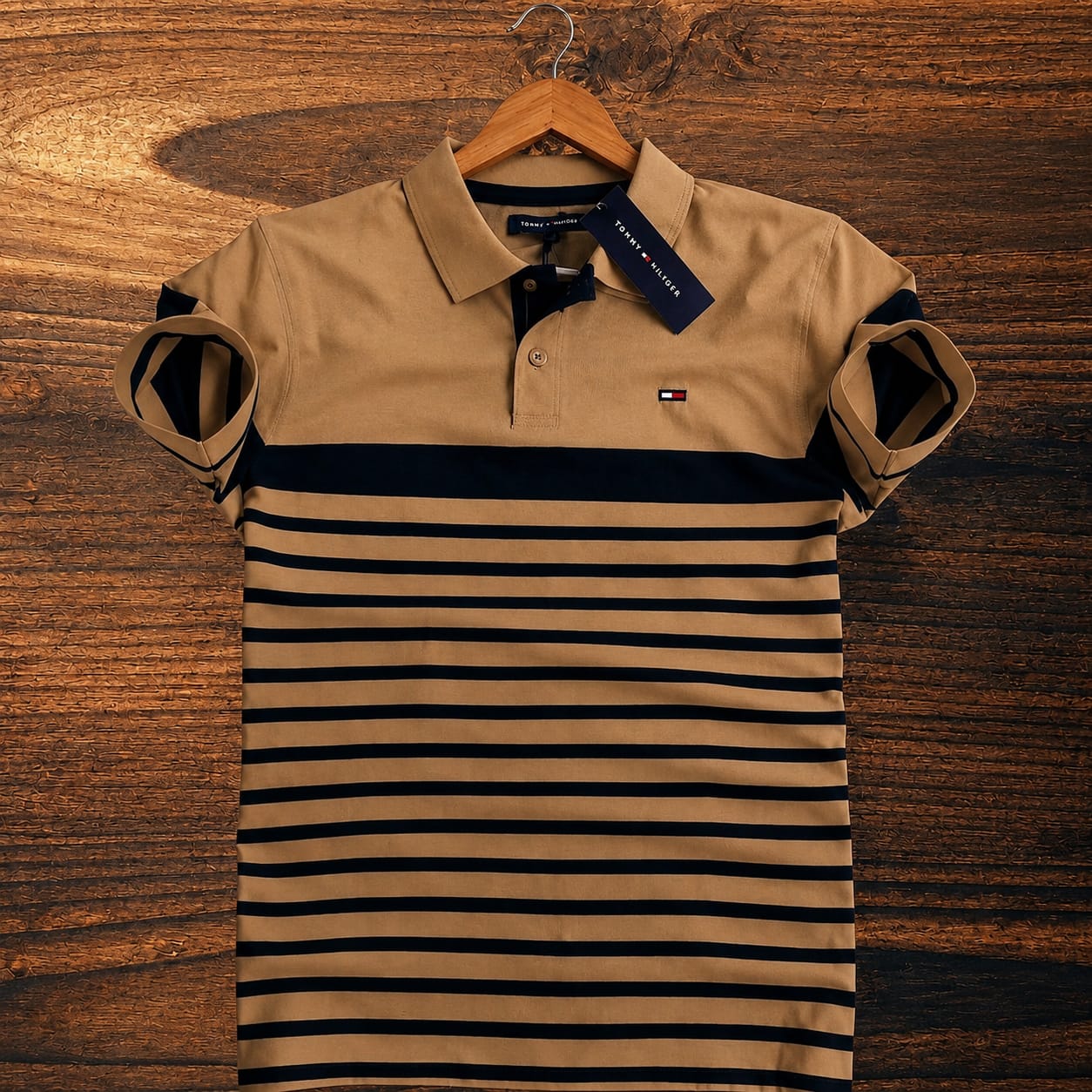 Super Premium PK Cotton Polo Shirt For Men's [Tommy Step Biscuit]
